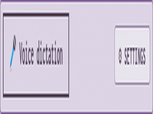 Animation Workspace — options de dictée vocale locale (moteur, langue, micro)